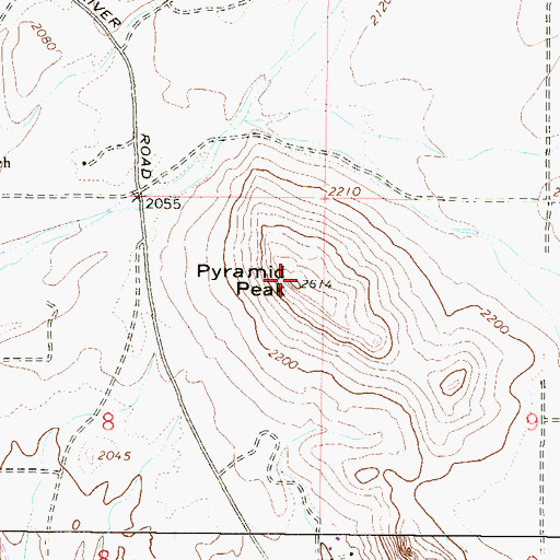 Topographic Map of Pyramid Peak, AZ