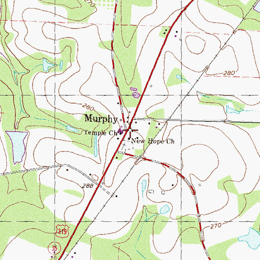 Topographic Map of Murphy, GA