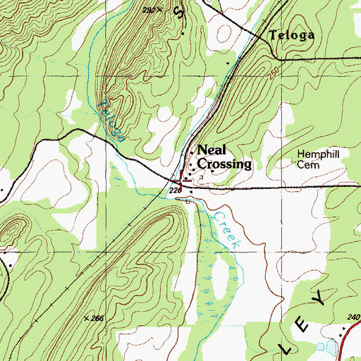 Topographic Map of Neal Crossing, GA