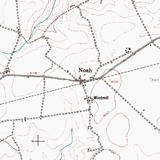 Topographic Map of Noah, GA