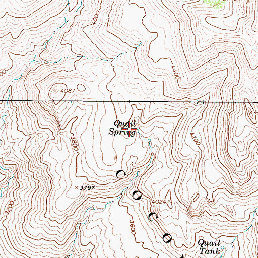Topographic Map of Quail Spring, AZ
