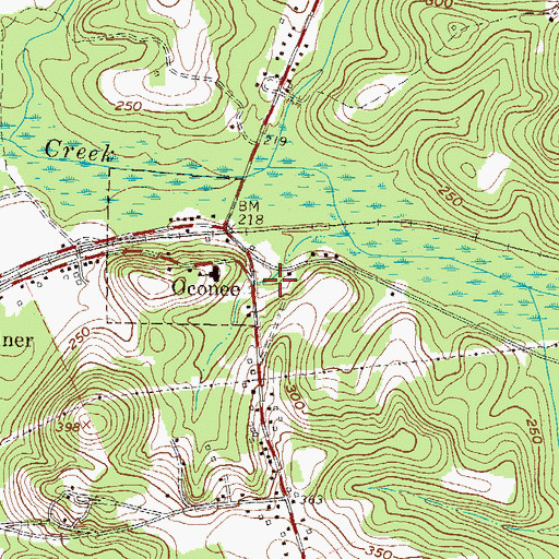 Topographic Map of Oconee, GA