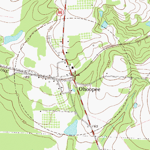 Topographic Map of Ohoopee, GA