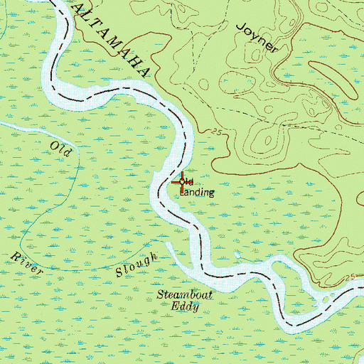 Topographic Map of Old Landing, GA