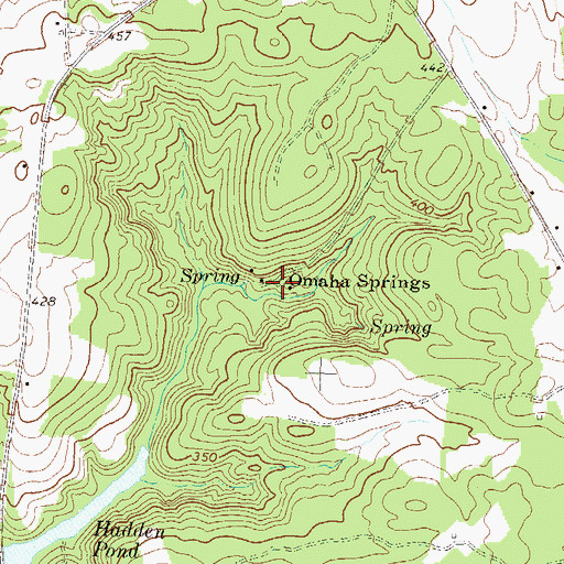 Topographic Map of Omaha Springs, GA