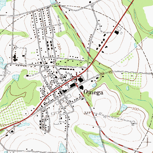 Topographic Map of Omega, GA