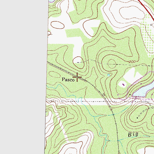Topographic Map of Pasco, GA