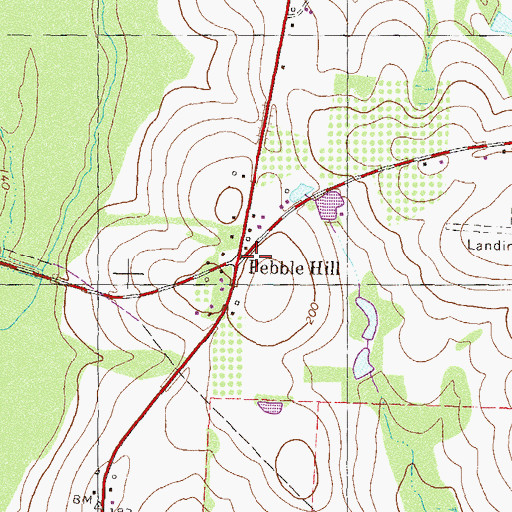 Topographic Map of Pebble Hill, GA