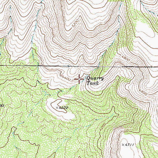 Topographic Map of Quarry Tank, AZ