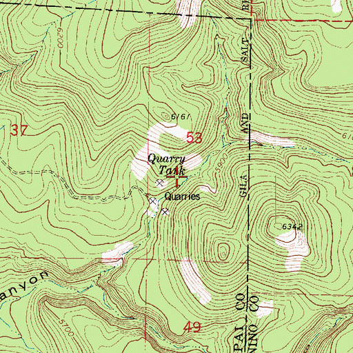 Topographic Map of Quarry Tank, AZ