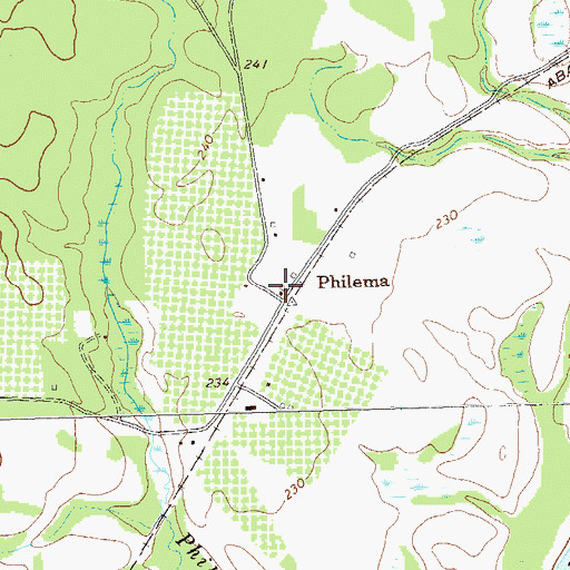 Topographic Map of Philema, GA