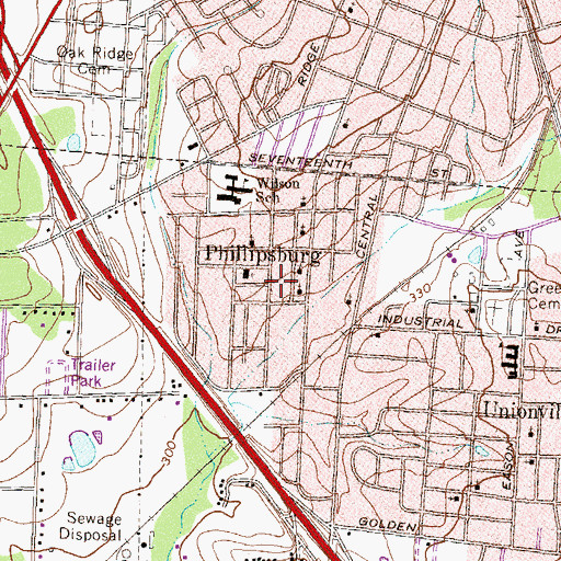 Topographic Map of Phillipsburg, GA