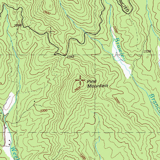 Topographic Map of Pine Mountain, GA