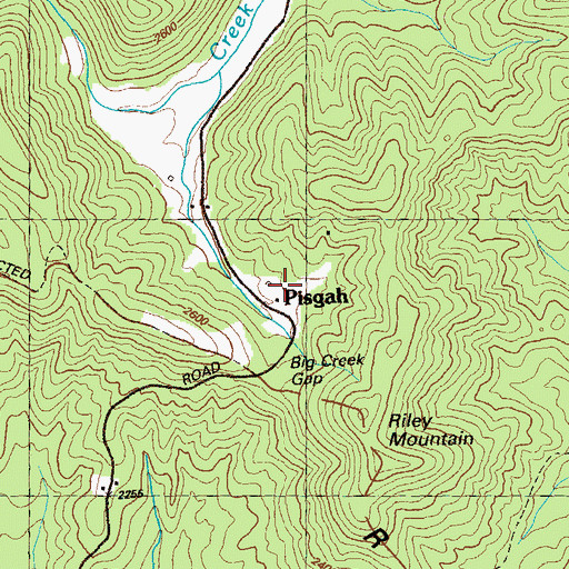 Topographic Map of Pisgah, GA
