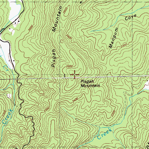 Topographic Map of Pisgah Mountain, GA