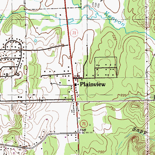 Topographic Map of Plainview, GA