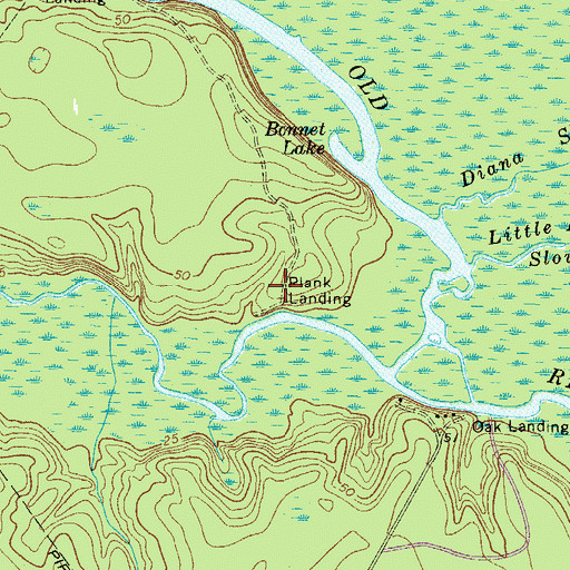Topographic Map of Plank Landing, GA