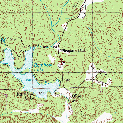 Topographic Map of Pleasant Hill, GA