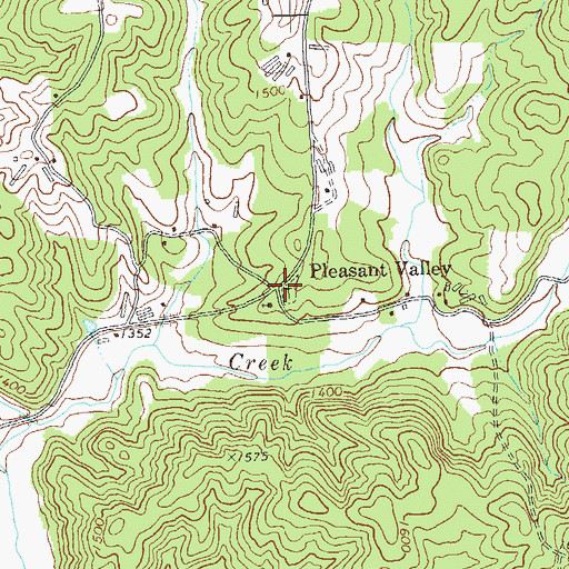 Topographic Map of Pleasant Valley, GA