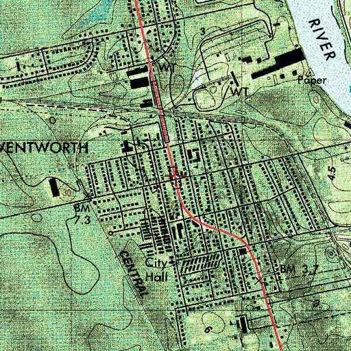 Topographic Map of Port Wentworth, GA