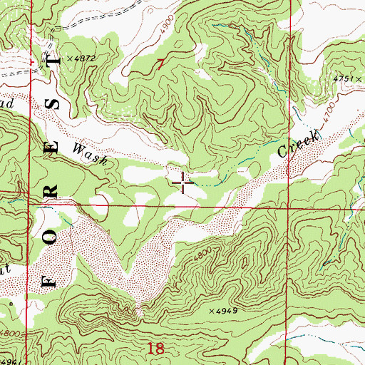 Topographic Map of Quartz Lead Wash, AZ