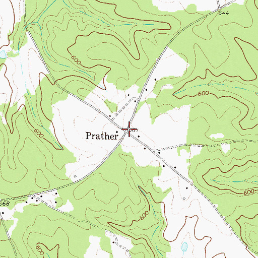 Topographic Map of Prather, GA