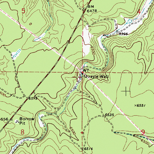 Topographic Map of Quayle Well, AZ