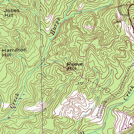 Topographic Map of Reeve Hill, GA