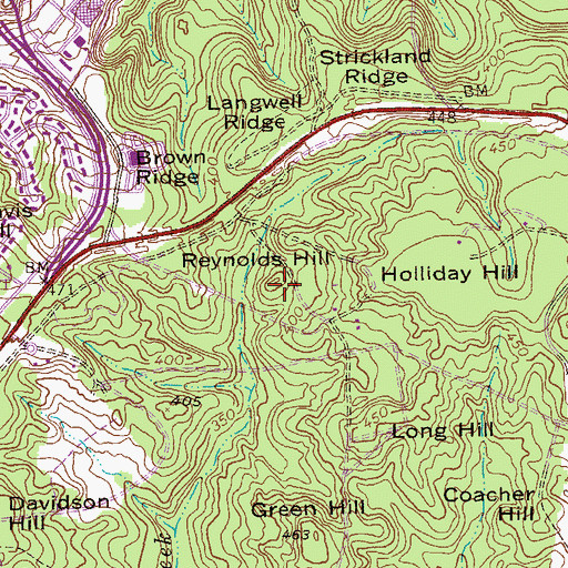 Topographic Map of Reynolds Hill, GA