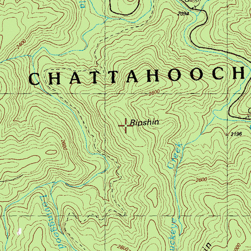 Topographic Map of Ripshin, GA