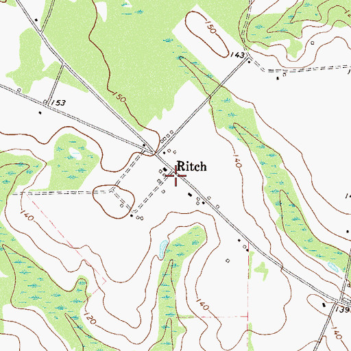 Topographic Map of Ritch, GA