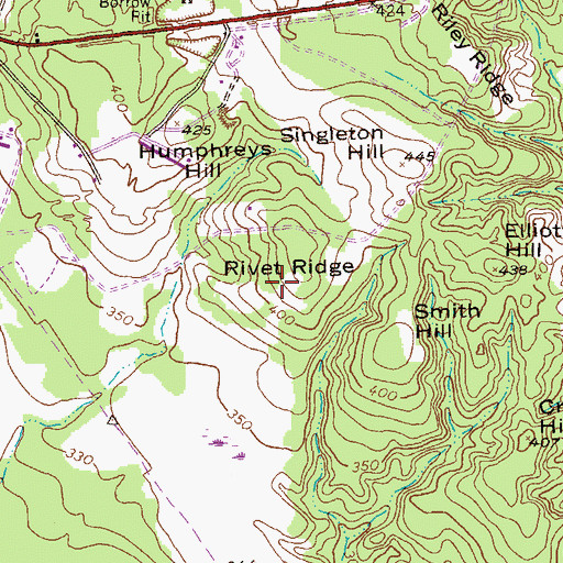 Topographic Map of Rivet Hill, GA