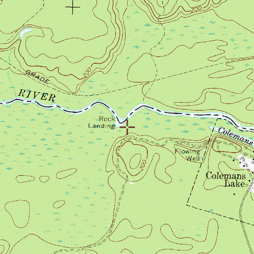 Topographic Map of Rock Landing, GA