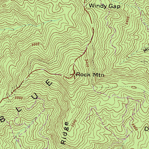 Topographic Map of Rock Mountain, GA