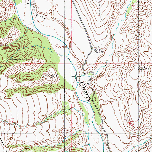 Topographic Map of Quell Spring Canyon, AZ