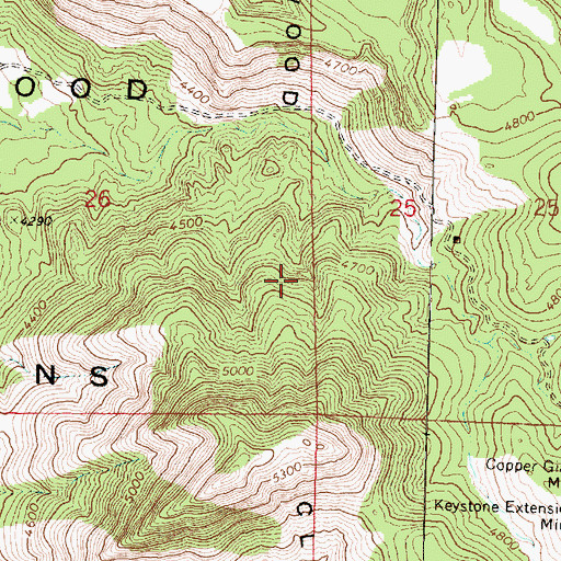 Topographic Map of Cottonwood Cliffs, AZ