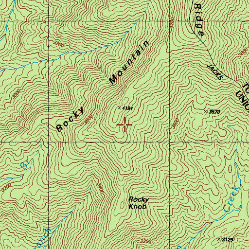 Topographic Map of Rocky Mountain, GA