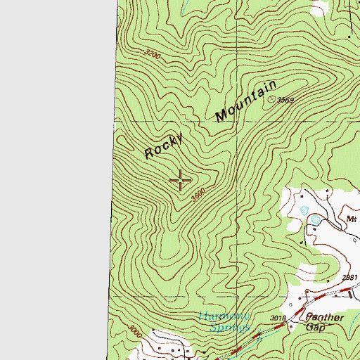 Topographic Map of Rocky Mountain, GA