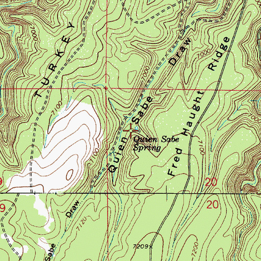 Topographic Map of Quien Sabe Spring, AZ