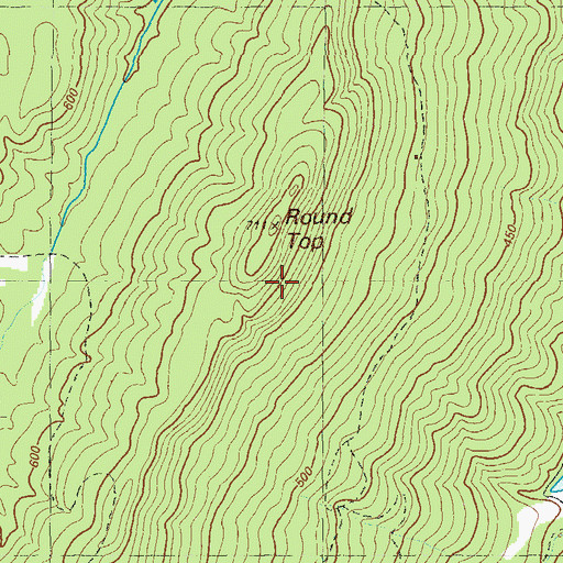 Topographic Map of Round Top, GA