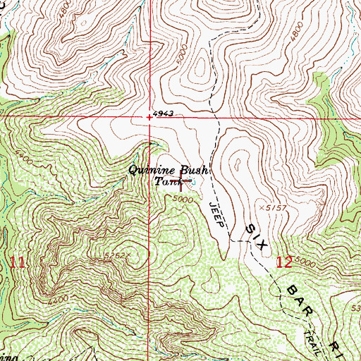 Topographic Map of Quinine Bush Tank, AZ