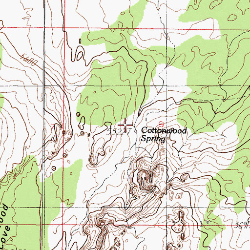 Topographic Map of Cottonwood Cove, AZ