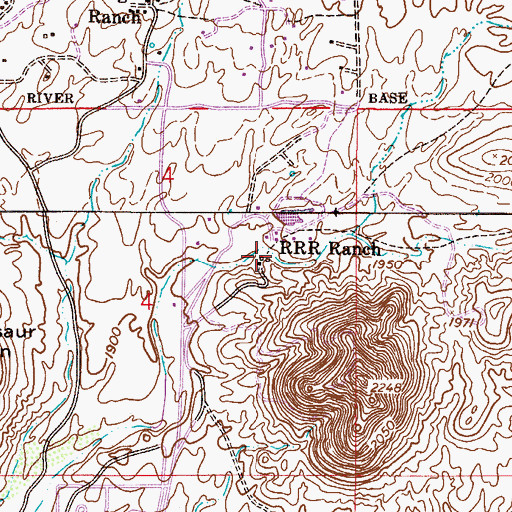 Topographic Map of RRR Ranch, AZ