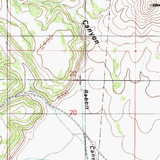 Topographic Map of Rabbit Canyon, AZ