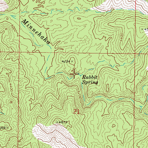 Topographic Map of Rabbit Spring, AZ