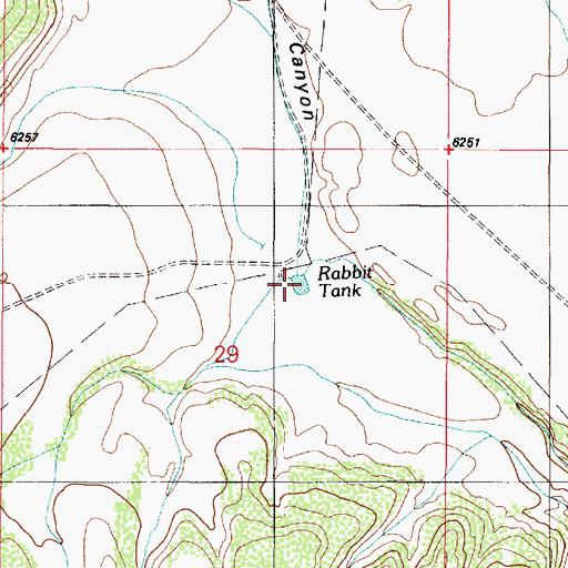 Topographic Map of Rabbit Tank, AZ