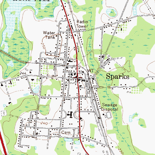 Topographic Map of Sparks, GA