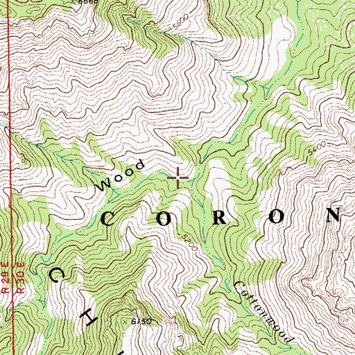 Topographic Map of Cottonwood Creek, AZ