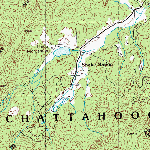 Topographic Map of Stewart Mill, GA