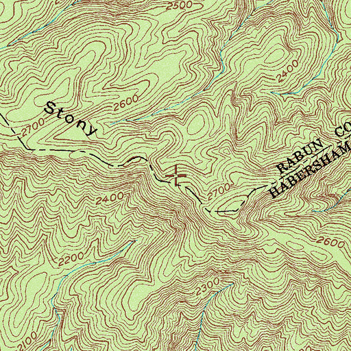 Topographic Map of Stony Mountain, GA